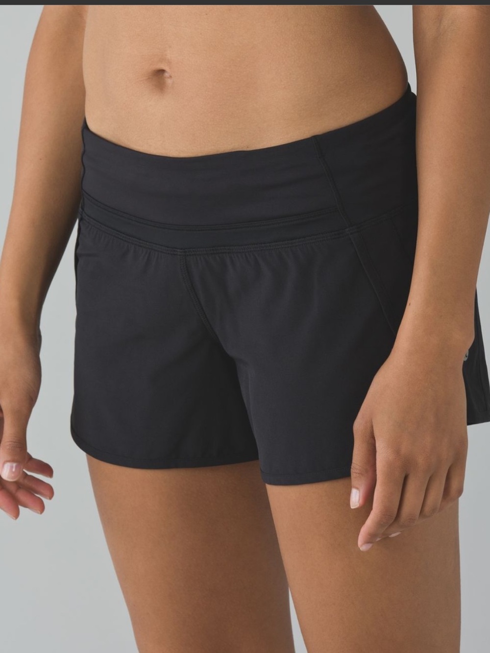 Lululemon Run Times Short *4-way Stretch 4" Black W1862 Sz 8